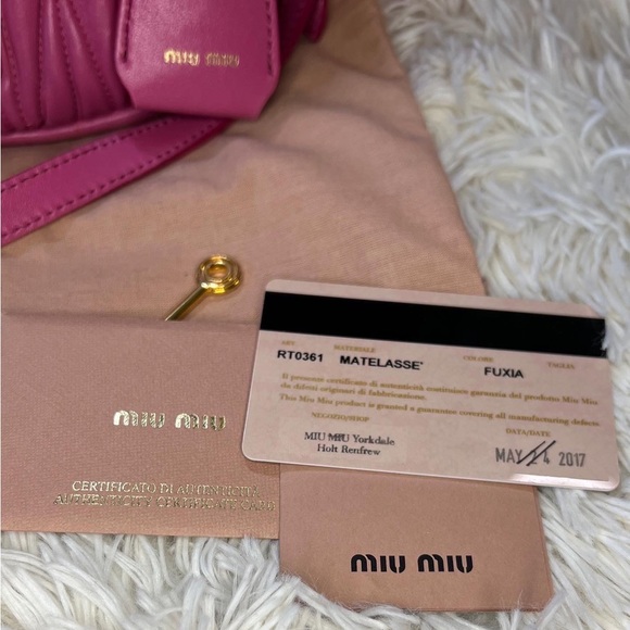 SOLD Authentic MIU MIU Miu Coffer matelassé nappa leather handbag - Picture 8 of 9
